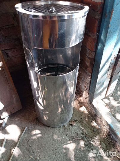 Мусорный бак из нержавейки с Пепелницей