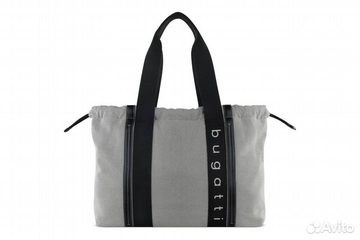 Сумка-шоппер женская bugatti Ambra, серо-черный ц