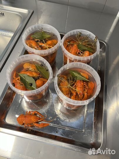 Живые и варенные раки