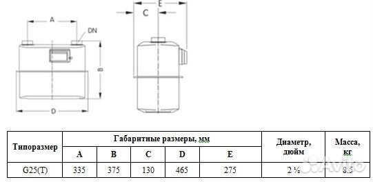 Счетчик газа мк G25 аналог вк G25