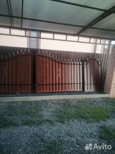 Ворота с калиткой распашные бу
