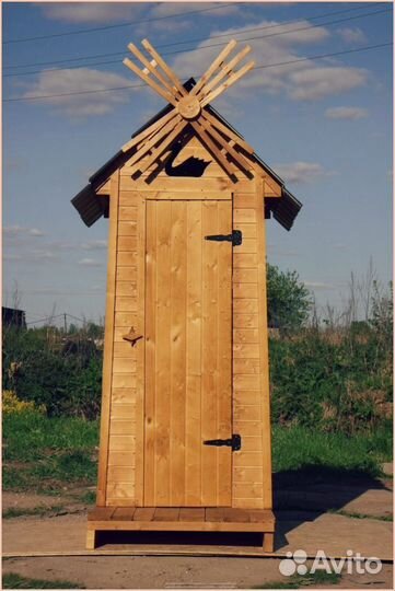 Дачный туалет с лебедем ащм 131