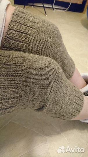 Наколенники, ручная работа, 100 шерсть