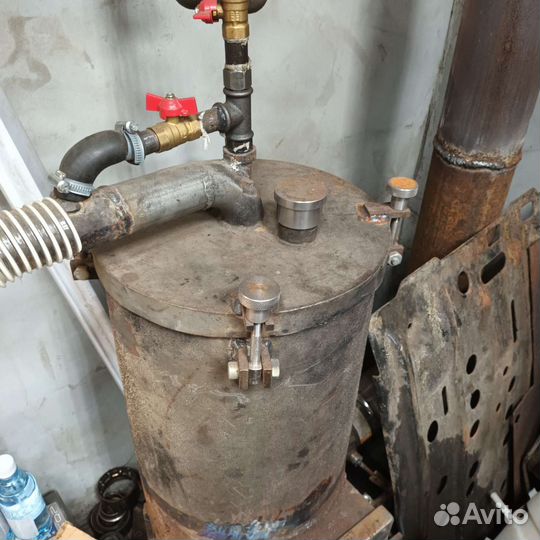 Печь на отработке с водяным контуром