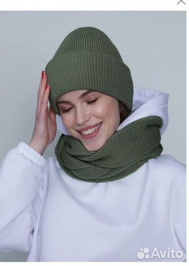 Комплект шапка и шарф р.56-58