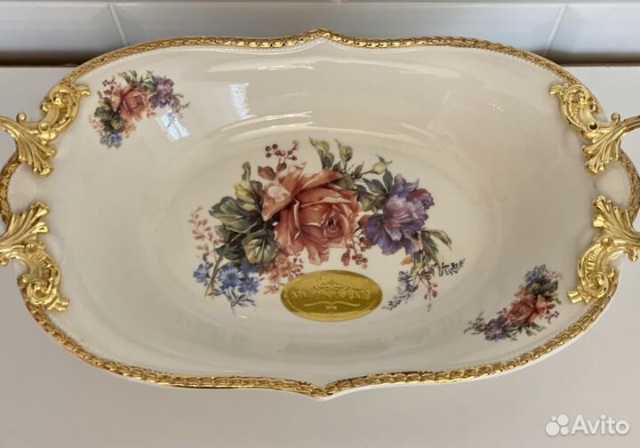 Ваза для фруктов 40см/22см на ножках lefard