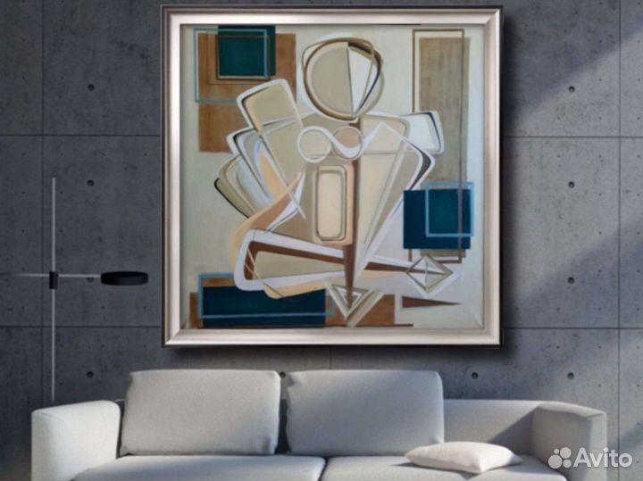 Большая интерьерная картина маслом Абстракция