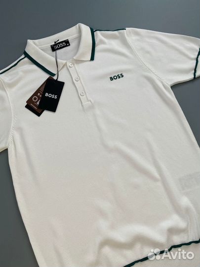 Мужское polo hugo boss белое