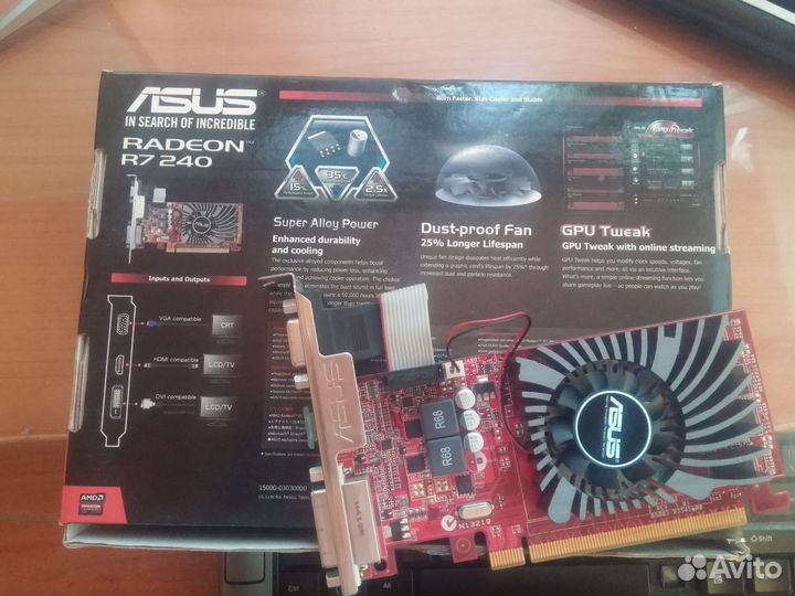 Отличная видеокарта R7 240, 2 гигабайта