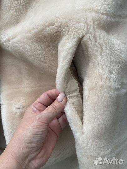 Шуба мутоновая с норкой