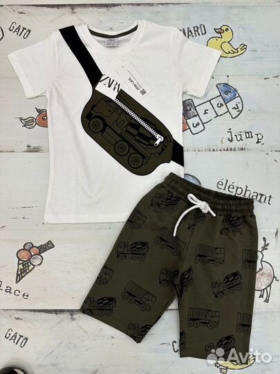 Костюм Zara Турция детский шорты и футболка