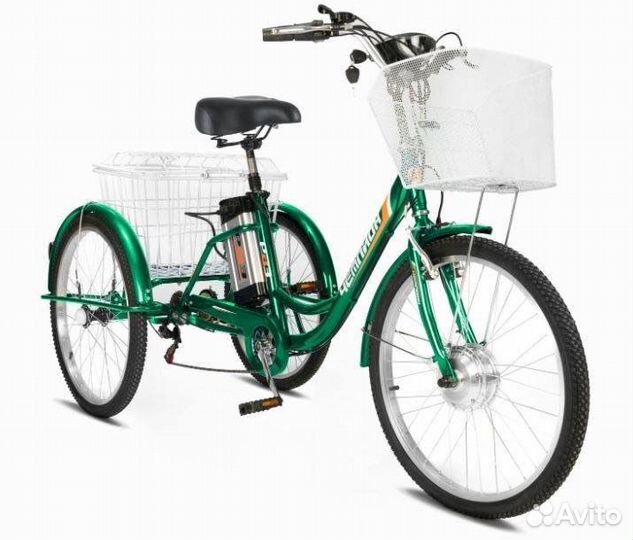 Трехколесный электровелосипед Чемпион (Зеленый)