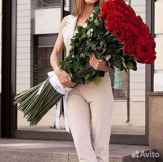 Высокие розы Доставка цветов