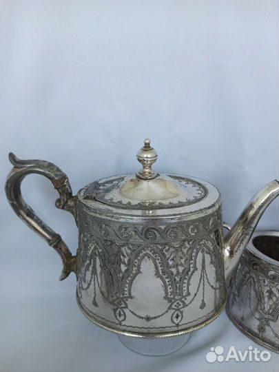 Чайный сервиз, Англия, серебрение, 19 век