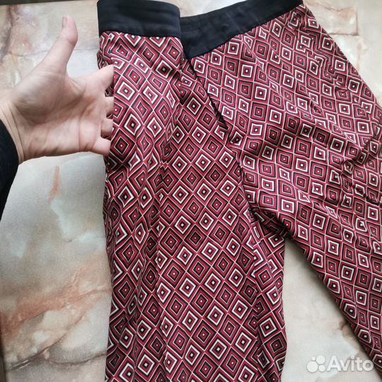 Брюки zara хлопок принт