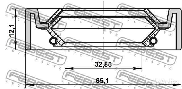 Сальник привода 32.85x65.1x12.1x12.1