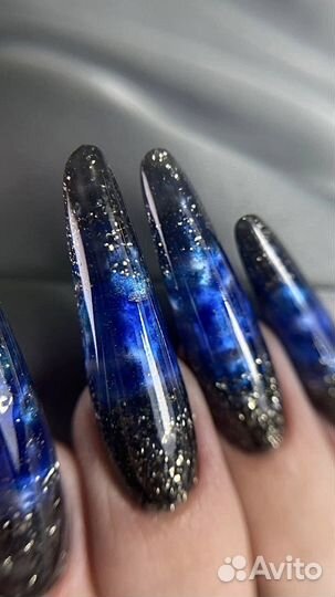 Наращивание ногтей маникюр выкладной френч