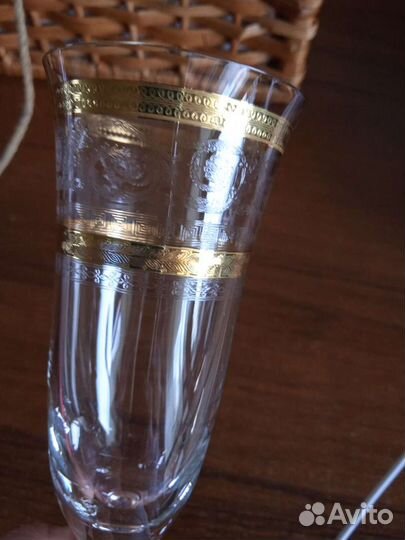 Подарочный набор, редкие фужеры ручной работы