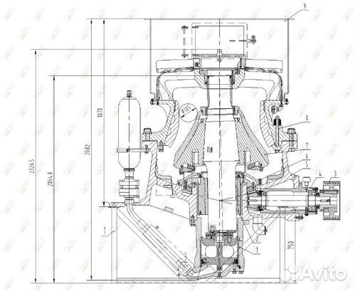 Конусная дробилка SH430 H1