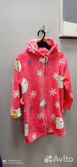 Халат для девочки с поясом