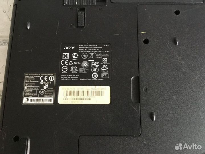 Acer 5542G на запчасти корпус с нерабочей платой