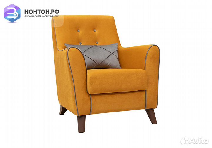 Кресло Френсис желтое / серое