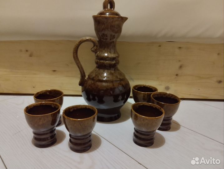 Графин и стаканы керамика