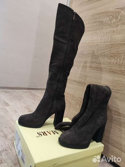Замшевые ботфорты женские 36 размер новые