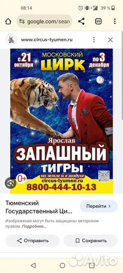 Билеты в цирк