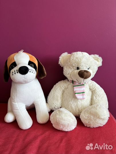 Мягкие игрушки. Собака, мишка