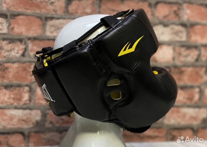 Шлем с защитой носа Эверласт Элит - кож/зам