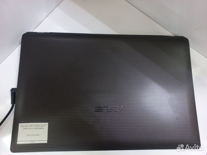 Ноутбук asus Intel Core i7 2500 мгц 6 GB 500Gb