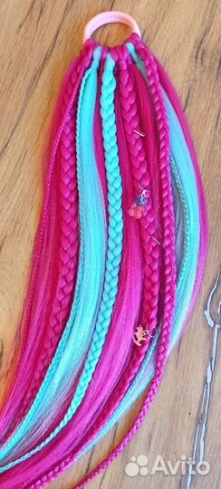 Афрорезинка, хвост на резинке. Украшение волос