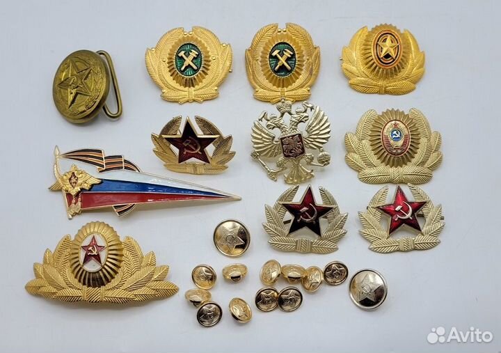 Набор кокарды офицерская пряжка 11шт + пуговицы