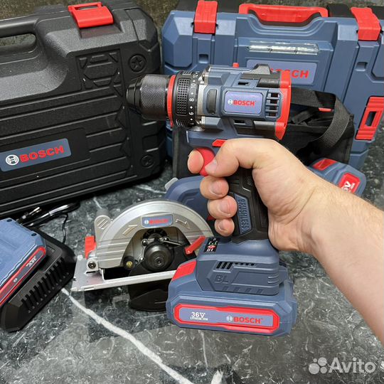 Набор Bosch: Циркулярка + шуруповерт 36V