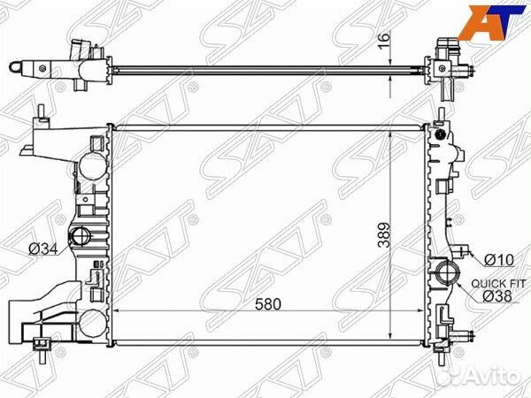 Радиатор chevrolet cruze 13, chevrolet cruze/daewo