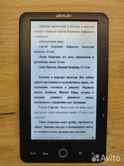 Электронная книга Wexler T004 4Gb