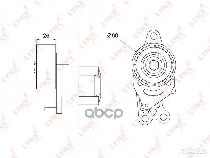 Натяжитель поликлинового ремня PT3159 lynxauto