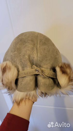 Шапка ушанка Sagitta женская натур. мех и кожа