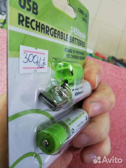 Аккумуляторы AA USB 1.2V 1450mAh