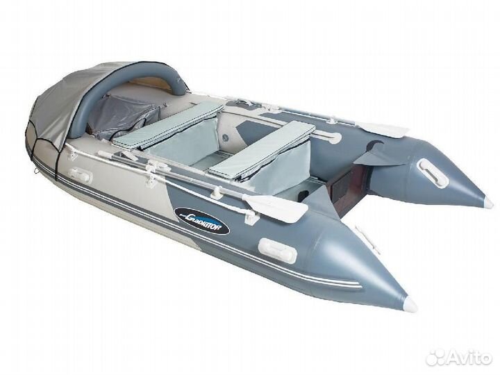 Надувная лодка gladiator D420AL белая/серая
