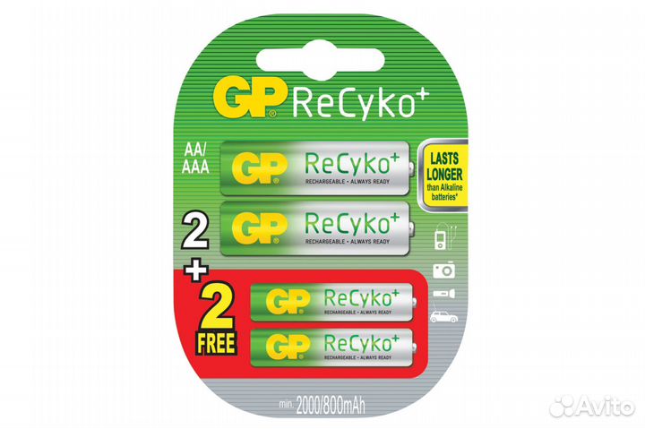 Аккумуляторы NiMH AA и AAA в блистере GP ReCyko+