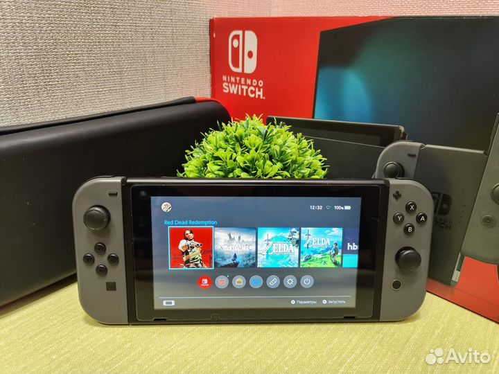 Прошитый Nintendo Switch rev.2 (чип PicoFly) 160gb