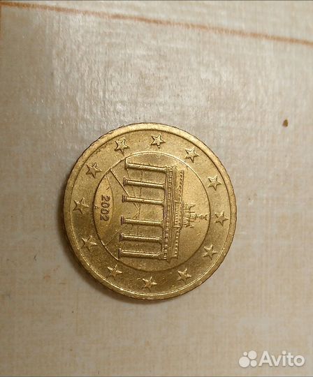 Монета 50 euro cent