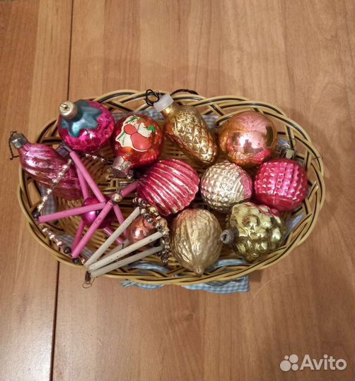 Елочные игрушки СССР стеклярус