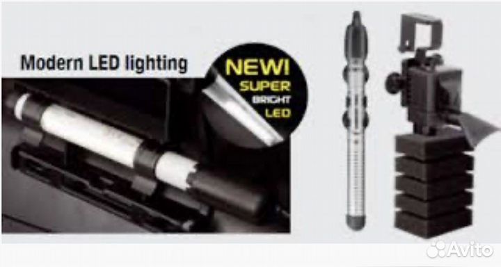 Aquael Аквариум 60 прямой/ белый (54 л)