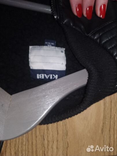 Кожаная куртка с мехом Kiabi