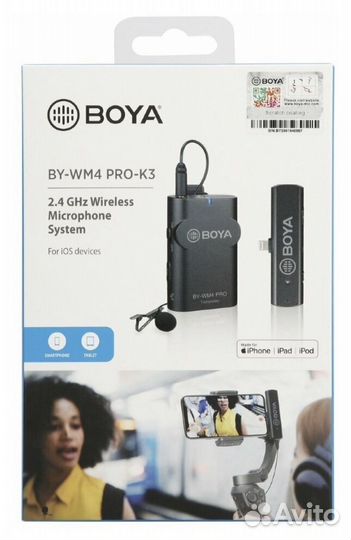 Микрофон boya BY-WM4 PRO-K3 для iPhone Lightning