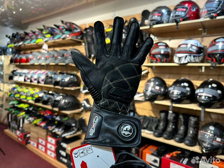 Перчатки для мото высокие с защитой Новые