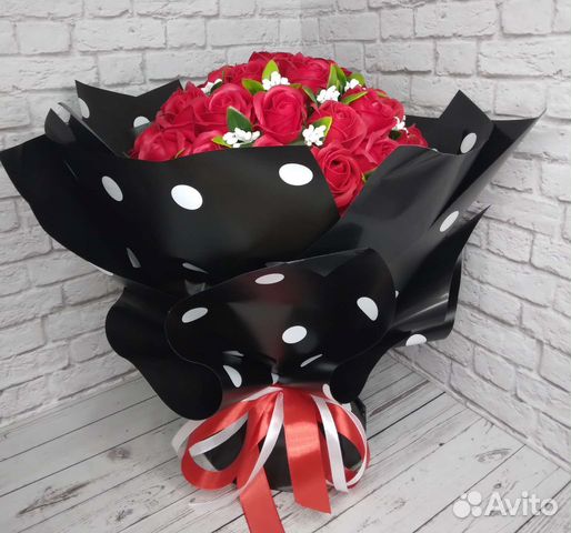 Букет из мыльных роз,53 розы,цветы,букеты